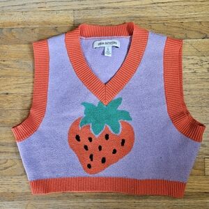 Urban Outfitters Strawberry Knit Vest